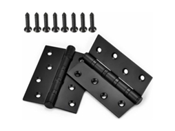 Conjunto De 4 Dobradiças Para Janelas, Dobradiças Para Portas De Armário De 100 Mm, Conector Em Aço Inoxidável, Pretas
