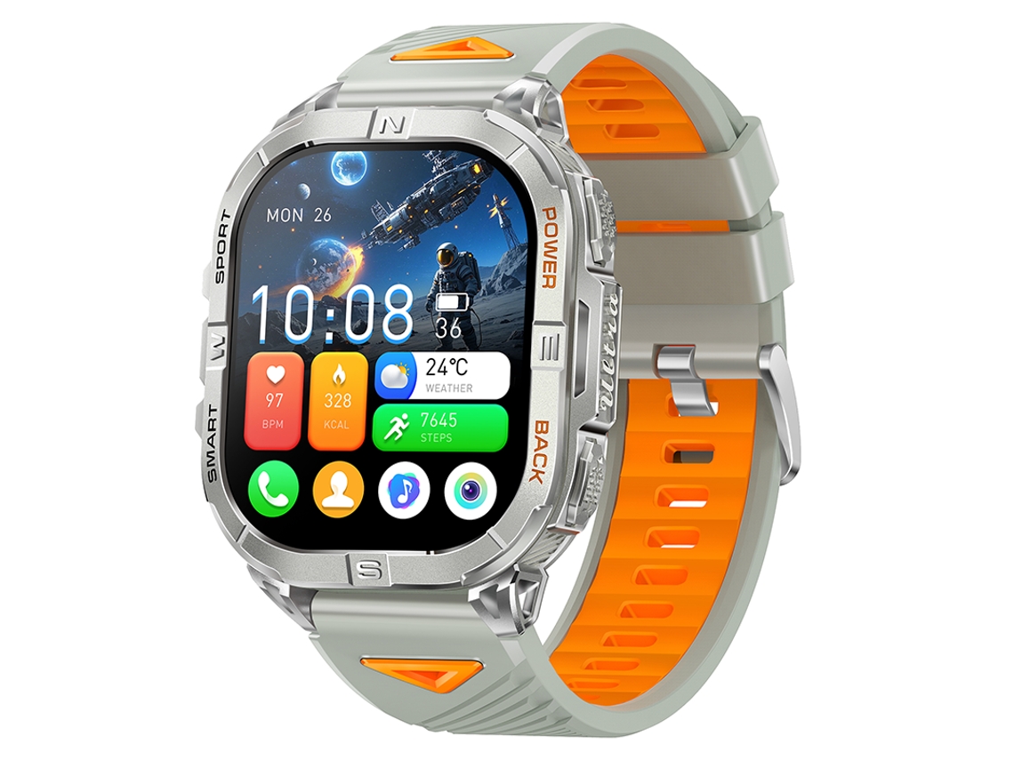 Smartwatch K72 Amoled Com Gps Bússola E Rastreador Atividades Físicas Para Atividades Ao Ar Livre Cinza