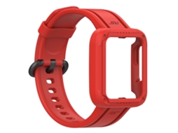 Lurelia Pulseira, Compatível Com Redmi 1/ Mi Watch Lite/ 2/ De Silicone Integrada Monocromática Vermelha