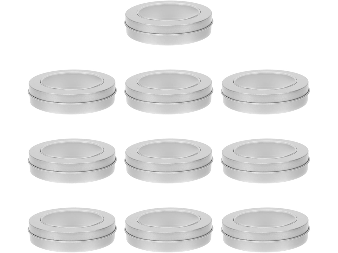 Caixas Redondas De Lata, Duráveis E Com Acabamento Elegante, Para Biscoitos E Doces, Pacote Com 10 Unidades, Ideais Para