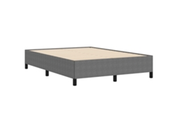 Conjunto 1 Cama Box Vidaxl Cinzento-claro Cordão (140 X 200 Cm)