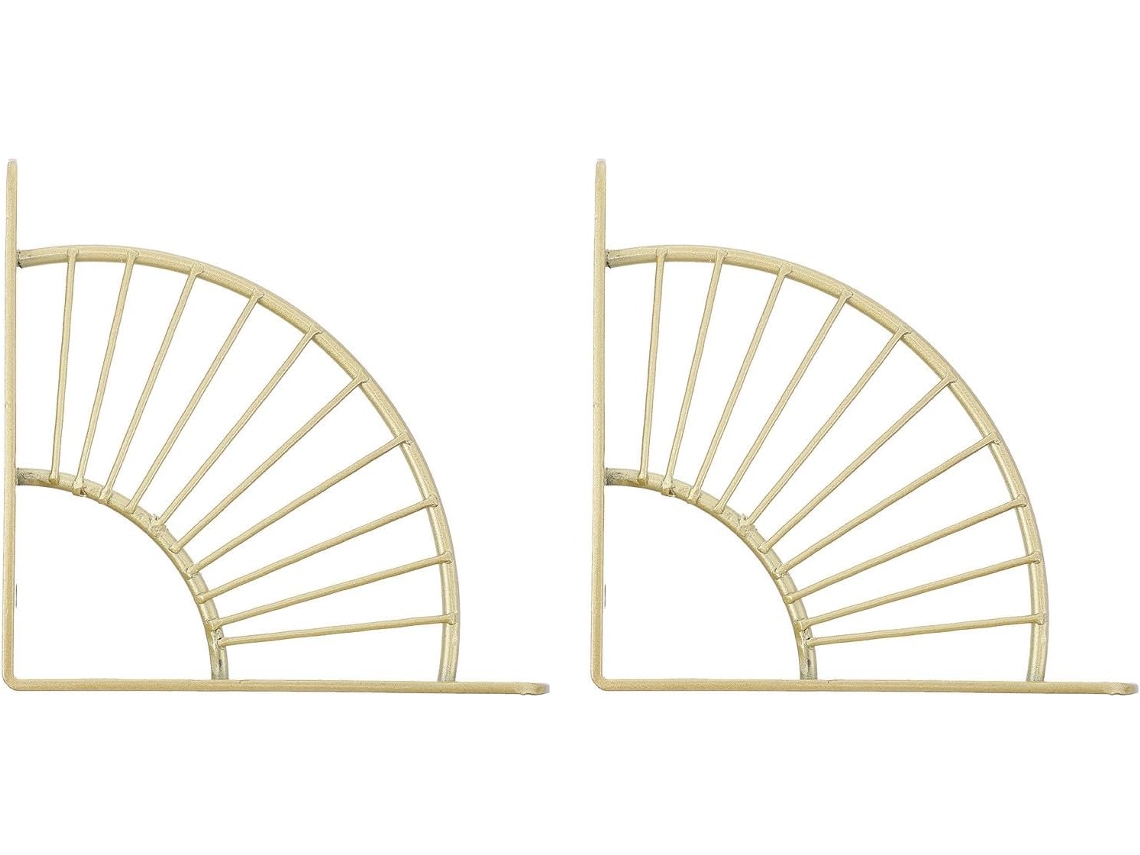 Hemoton Conjunto De 2-prateleiras Parede Metálicas Para Banheiro, Com Parafusos, Estilo Geométrico Para Quarto