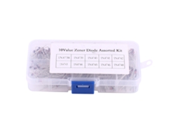 Kit de Zener Diodos 200pcs, 10 Valores, 1N4738 a 1N4748, Regulador de Voltagem