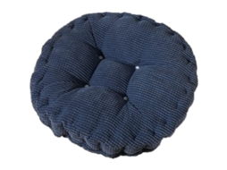 Cojin de Cadeira Nova Line, Redondo, Confortável, 40x40cm, Azul Escuro, Para Casa, Escritório, Jardim