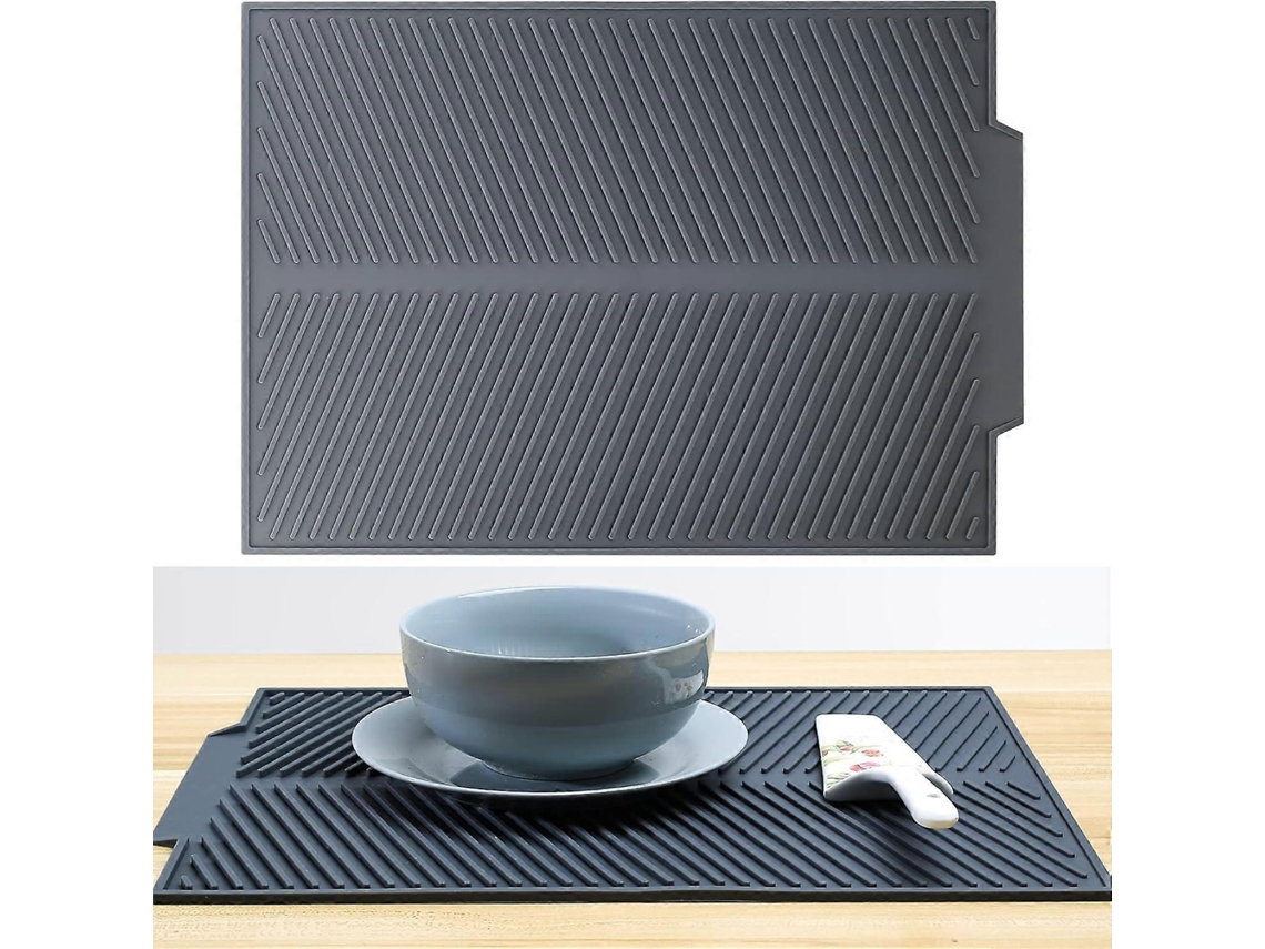 Tapete Escorredor Dobrável, Tapete Silicone para Louça, Pratos, Universal Pia Cozinha. -aquaforja