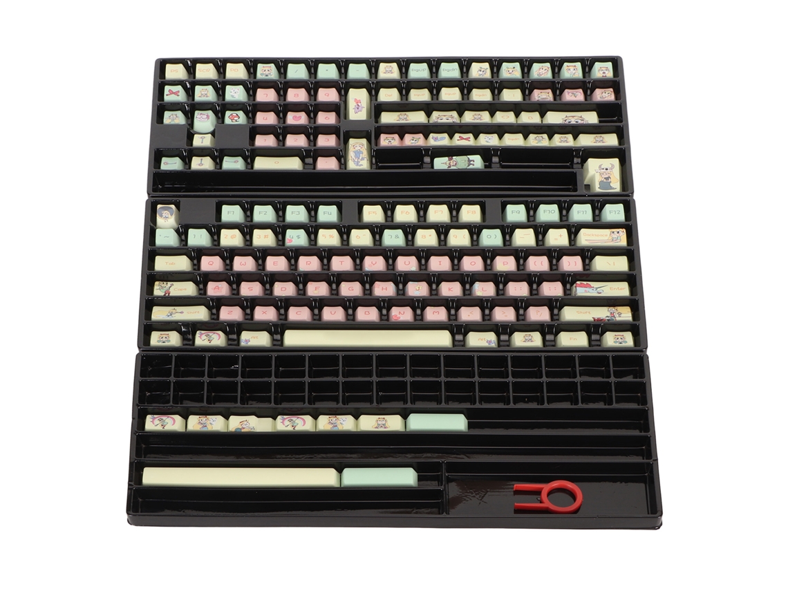 Aetheria conjunto de Keycaps Pbt 146 Teclas Mda Profile Sublimação Térmica para Teclado Mecânico com Puxador