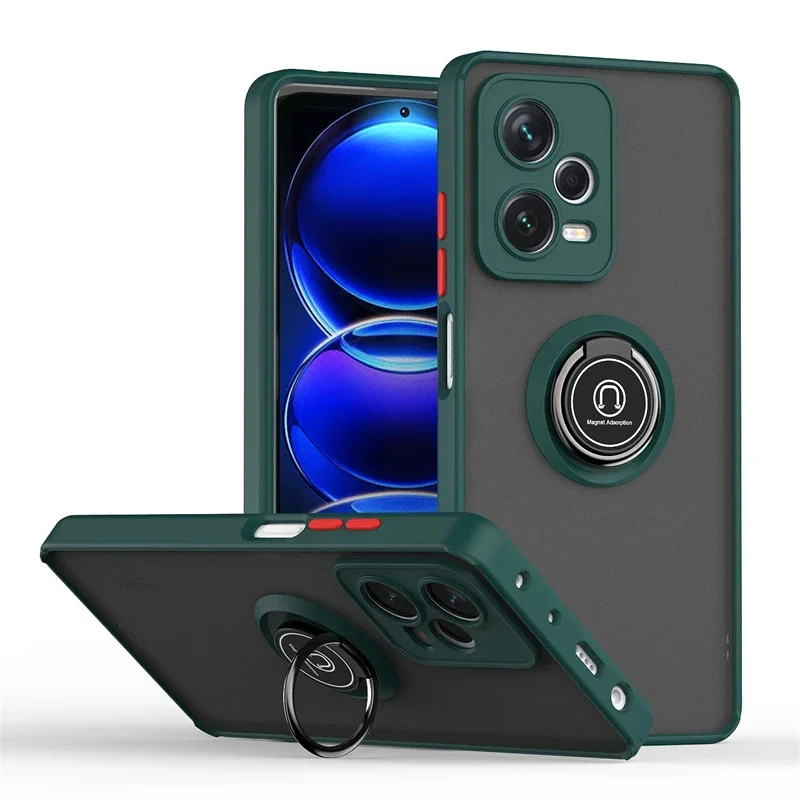 (verde, Redmi Note 14 Pro) Caso De Telefone, Suporte De Anel De Sucção Magnética, Antiderrapante, Anti-queda