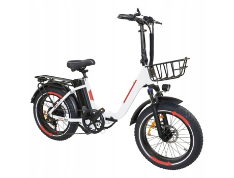 Bicicleta Elétrica Dz-2030 Shimano 7 Velocidades Quadro Dobrável Roda Alumínio 20 500W 48V 13Ah 40Km/H Branco BAOLUJIE