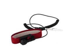 Pulseira antiestática ajustável Hilitand, feita de plástico ABS, eficiente na proteção contra descarga eletrostática.