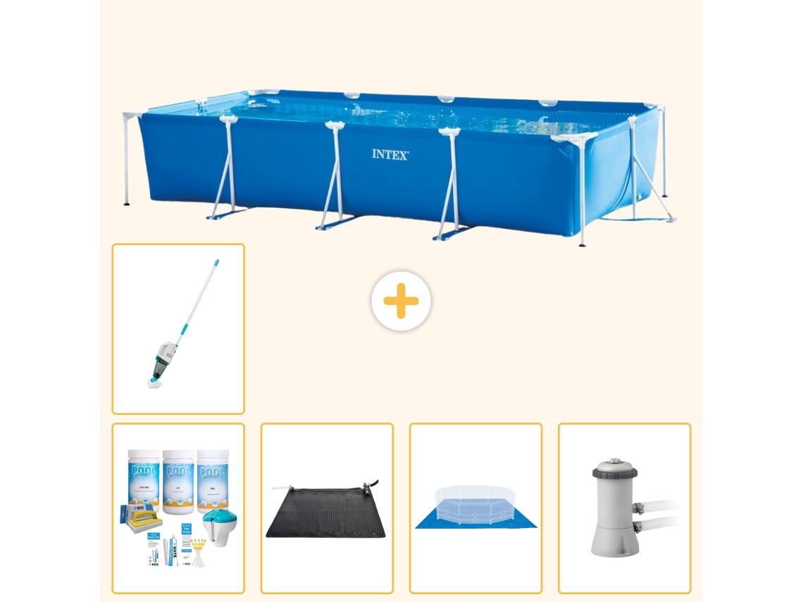 Intex Piscina Com Estrutura Retangular - 450x220x84 Cm - 6-peças S20845