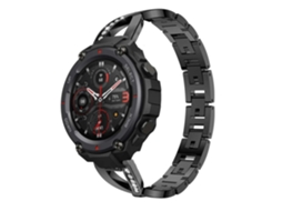 Bracelete Pulseira Aço Luxury para Amazfit T-Rex Preto