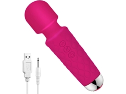 Mini Massageador De Varinha 20 Modos De Vibração E 8 Velocidades De Vibração Podem Ser Alternados Livremente Carregamento Usb Rosa Ushion
