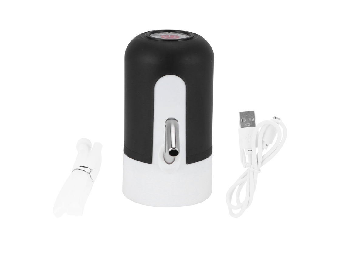 Bomba de Água para Garrafa com Carregamento Usb, Kit Dispensador de Água Elétrico para Casa e Escritório, Preto BRILVIBERA