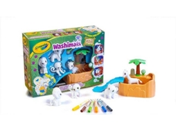 Lápis de Cera CRAYOLA Washimals Safari Oasis + 4 Cachorros Multicor