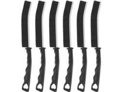 Conjunto De 6 Peças Ferramentas Para Limpeza Cantos, Rejunte E Frestas, Escovas De Plástico Preto, Para Cozinha E