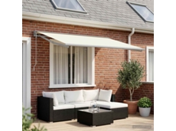 Vidaxl Tecido De Substituição Para Toldo Creme 600 × 350 Cm Poliéster