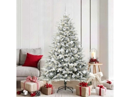 Vidaxl Árvore De Natal Artificial Pré-iluminada Com Conjunto De Bolas