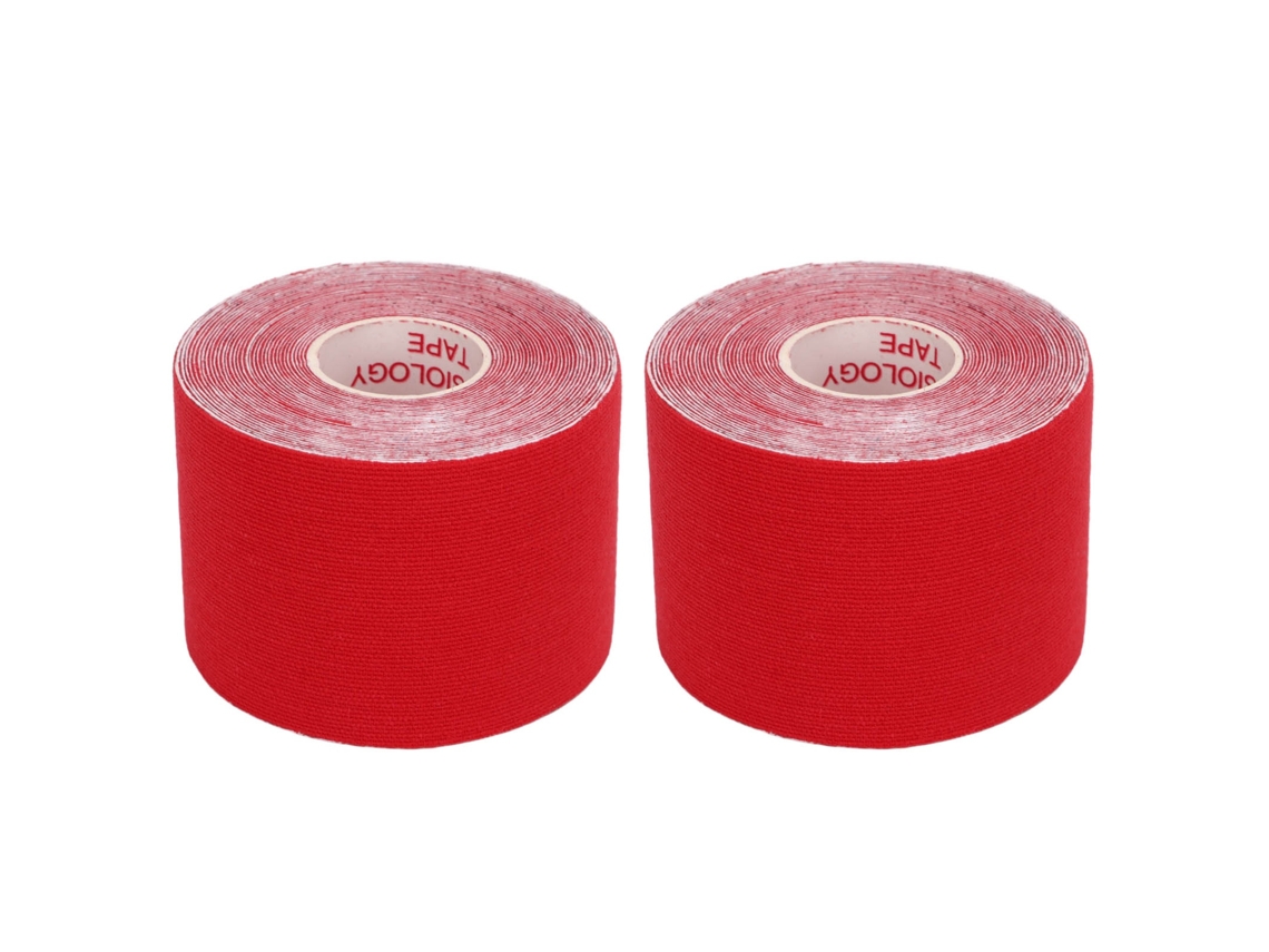 Lurelia Fita Cinesiológica, Fitas De Cinesiologia Atlética Vermelha De 2 X 5 Cm X 5 M Para Suporte Muscular Em Fitness E Badminton