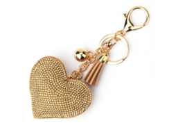 Chaveiro Brilhante, Chaveiro Com Design De Coração E Strass De Cristal Para Mulheres E Meninas Dourado Aquaforge