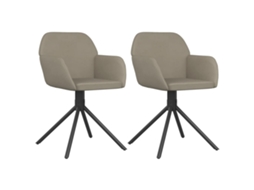 Maison Exclusive - Cadeiras De Jantar Giratórias 2 Pcs Veludo Cinzento-claro