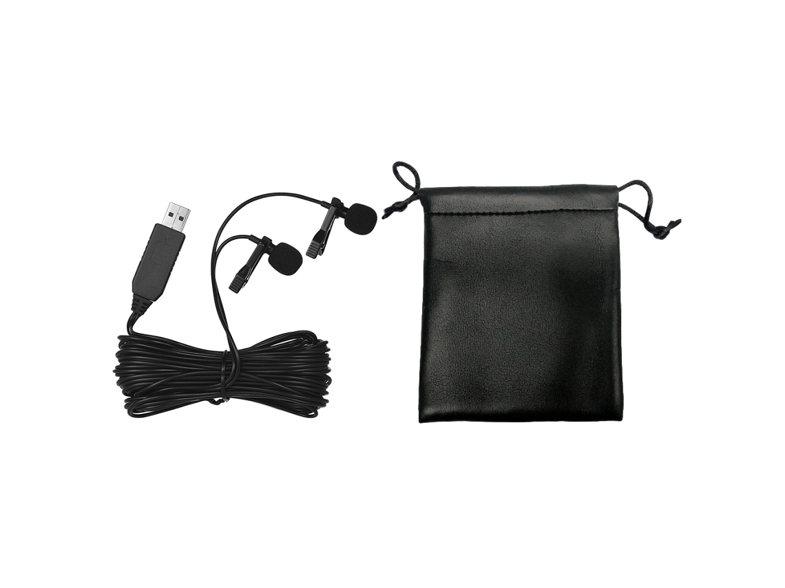 2026 micrófono Lavalier Dual Con Clip Usb para Ordenador Mini Micrófono Usb Portátil