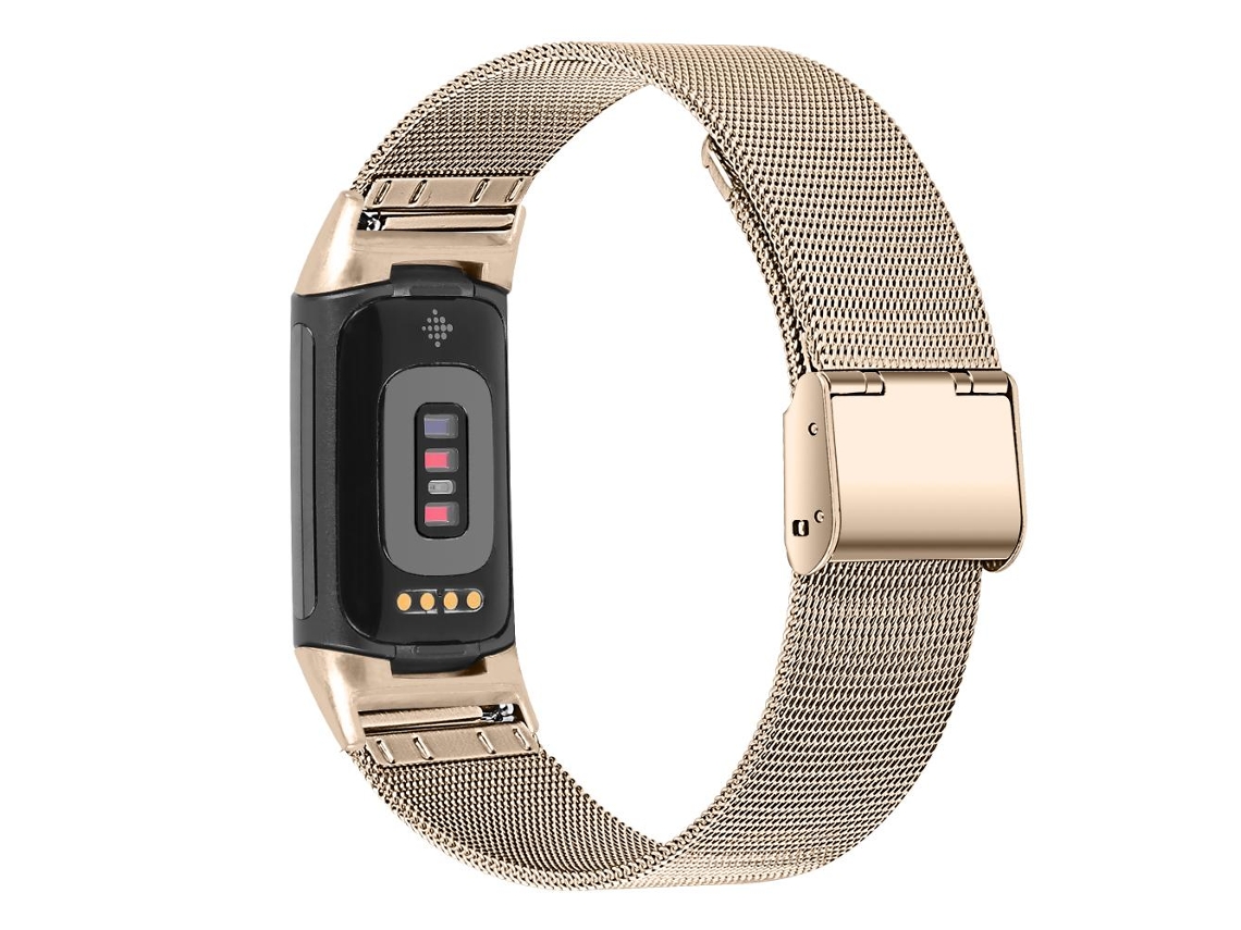 Fitbit Charge 5 Pulseira De Aço Inoxidável Ouro