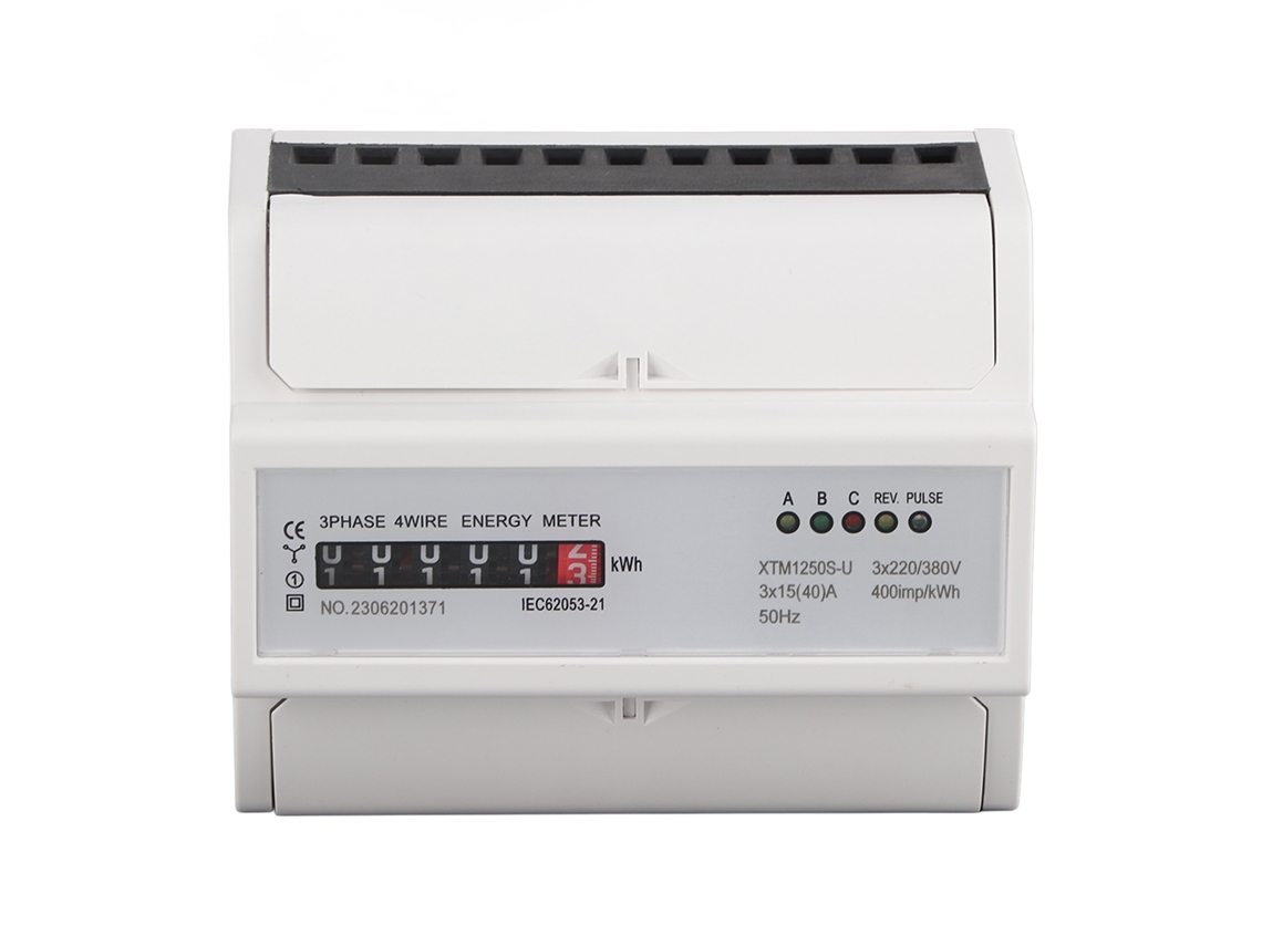 Medidor de Energia Trifásico Digital 220v/380v 4 Fios 7p Carril Din 10 a Kwh (40)