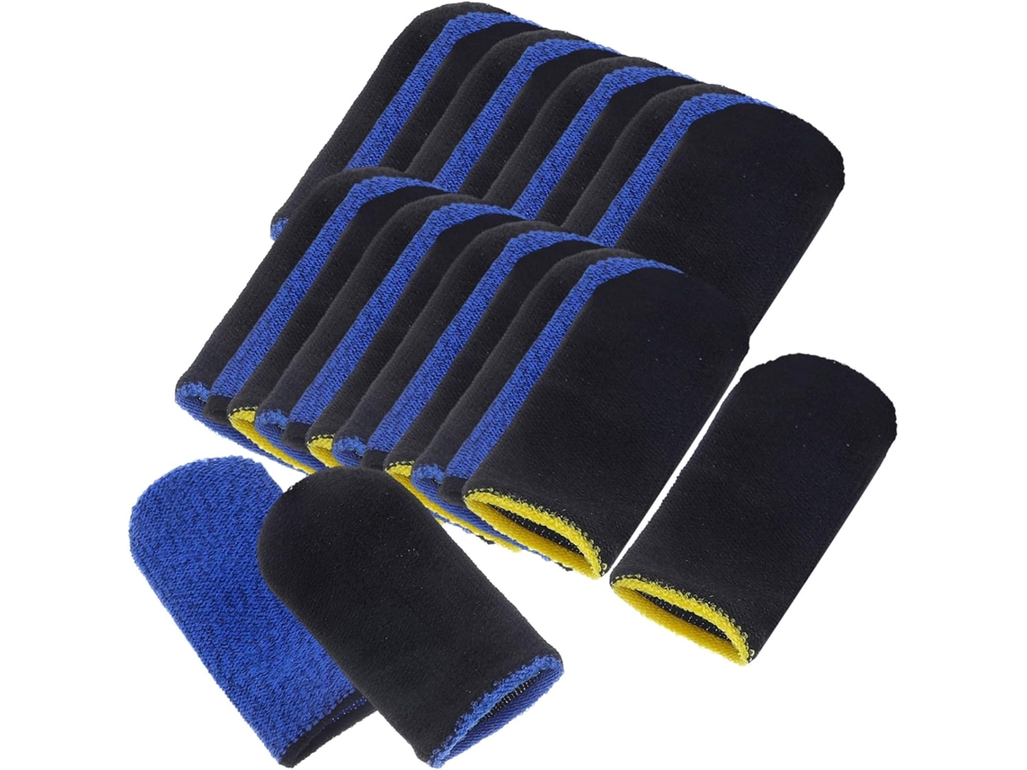 30 Pares De Dedeiras Absorventes Suor Para Jogos, Protetores De Dedos Para Telas Sensíveis Ao Toque, Fibras Respiráveis