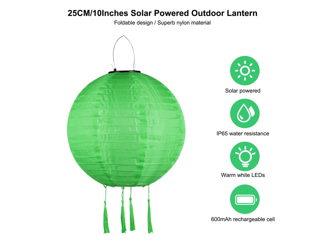 Lanterna Solar Externa LED Suspensa 250mm | S/MARCA