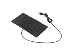 Mouse Pad Aquecido De Fibra De Carbono Usb 5v Preto 20x10cm - Manta Quente Para Onde Trabalha