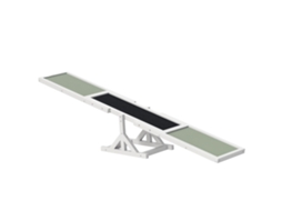 Agility Sport Equipamento de Embalagem de Cães Treinamento de Cães Antiderrapante 180 X 30 X 30 Cm Cinza Branco Ge