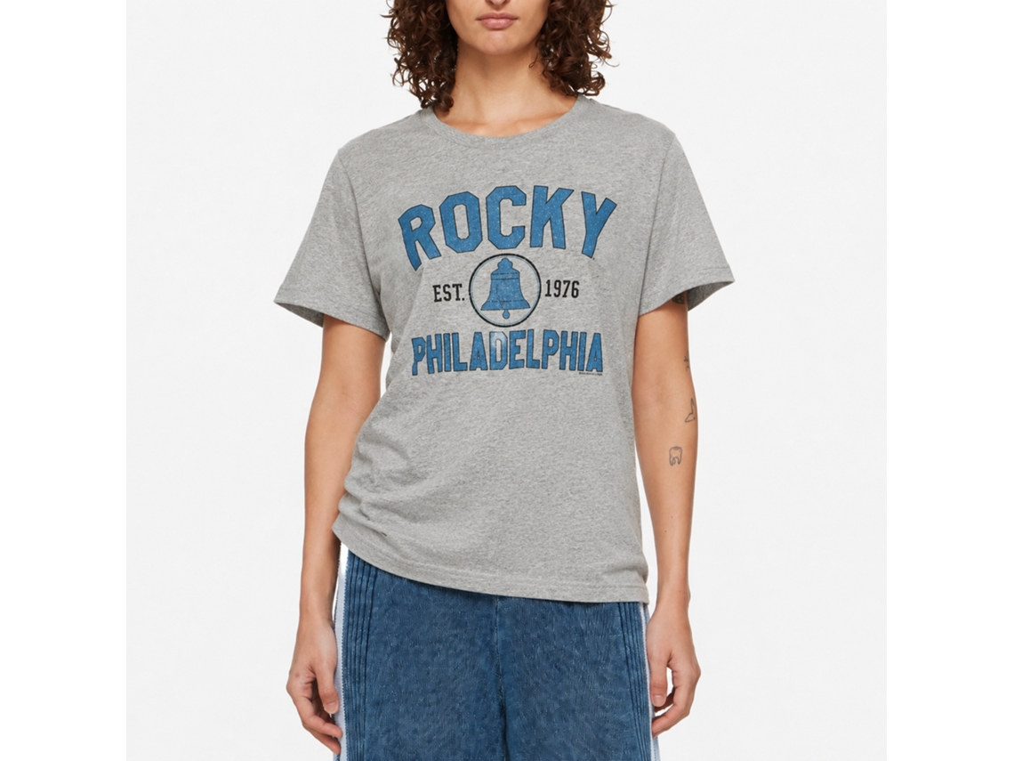 Rockinstone Rocky Movie Liberty Bell Gray Adult T-shirt Size:xxl