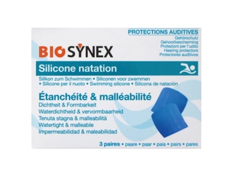 Protetores Auriculares de Natação para Adultos 3 Pares BIOSYNEX