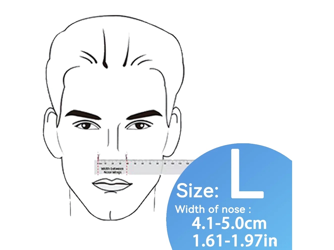 Máscara Cpap Nasal, Almofada De Silicone, Cabeça Reforçada, L
