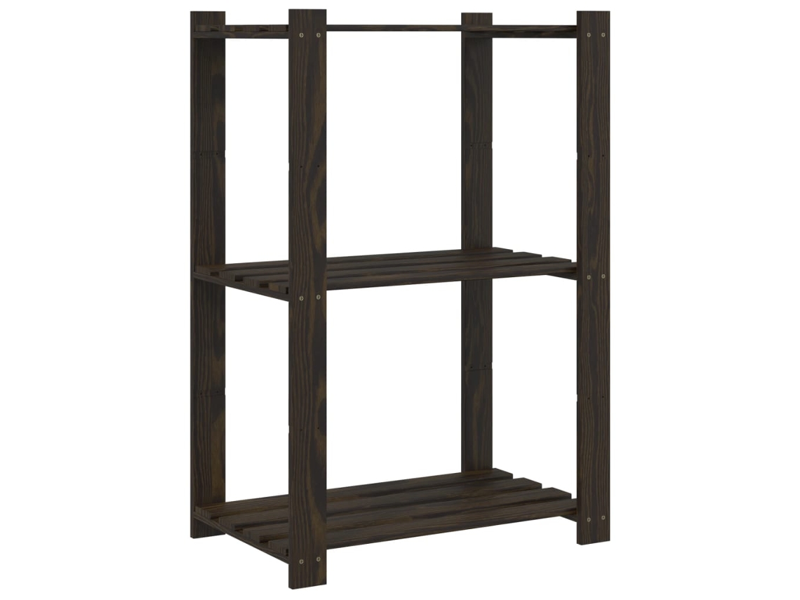 Storage Rack, Storage Racks Vidaxl Preto Madeira De Pinho (60 X 38 X 90 Cm)