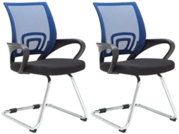 Conjunto de 2 cadeiras cantilever Eureka azul CLP