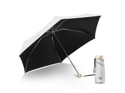 Guarda chuva Dobrável Portátil UV Protection Leve Resistente Ao Vento para Sol e Chuva Branco