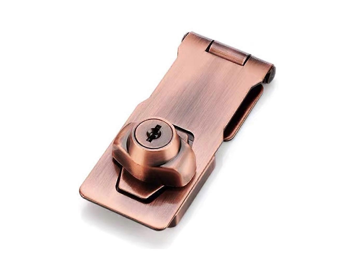 Fechadura Para Armário, 6,35 Cm, 2,5 Polegadas, Em Liga De Zinco, Cores Prateado E Bronze, Com Chave, Ângulo 90°