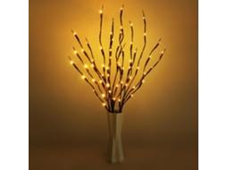 Cordão de Luzes Led com Galhos de Árvore e Arranjo Flores, Cor Quente BRILVIBERA