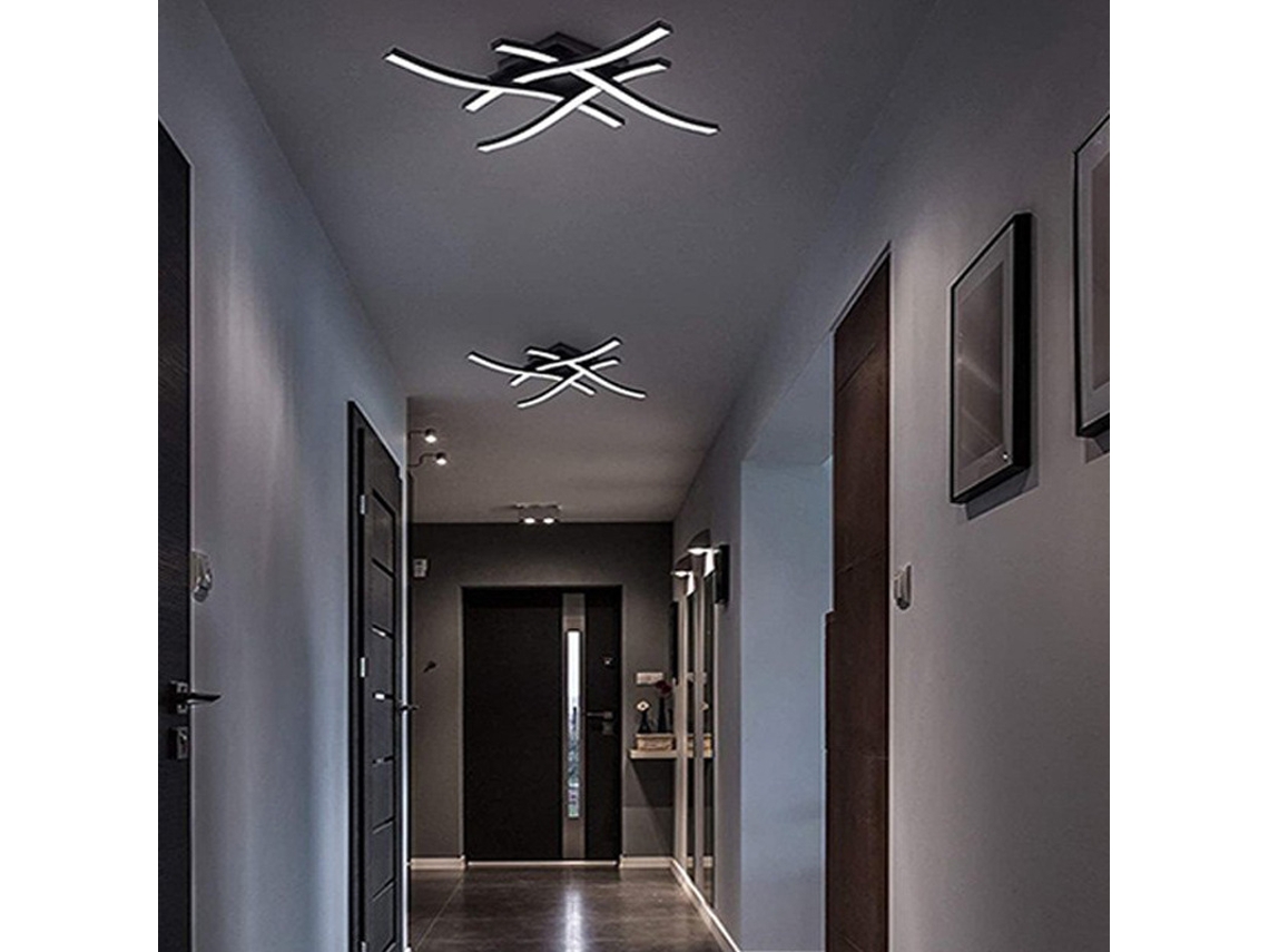 Luminária Led Minimalista Moderna Para Sala De Estar, Varanda E Quarto - Luminária Com Formato Criativo Em Luz Branca