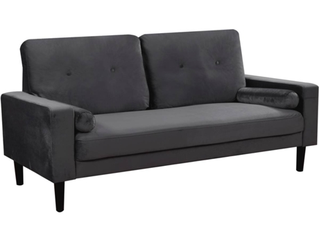 Sofá ''Monika'' - Azul canario - Gris (183 x 85 x 91 cm)