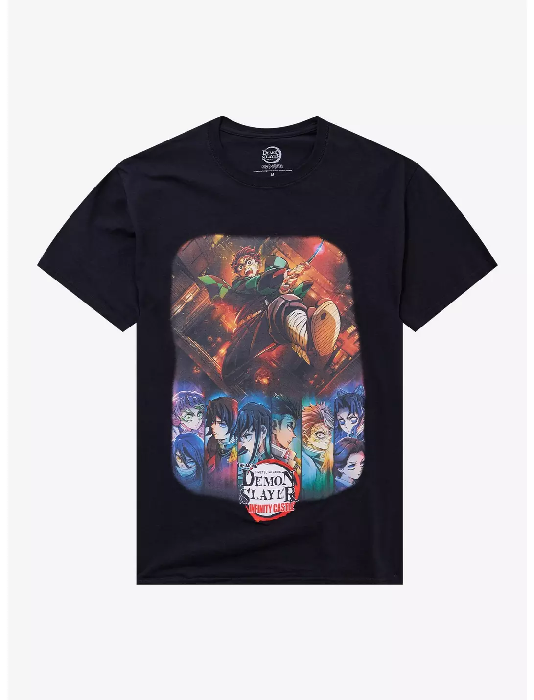Camiseta Demon Slayer: Kimetsu no Yaiba Infinity Castle com personagens, unissex, tamanho adulto: M, da marca ROCKINSTONE.