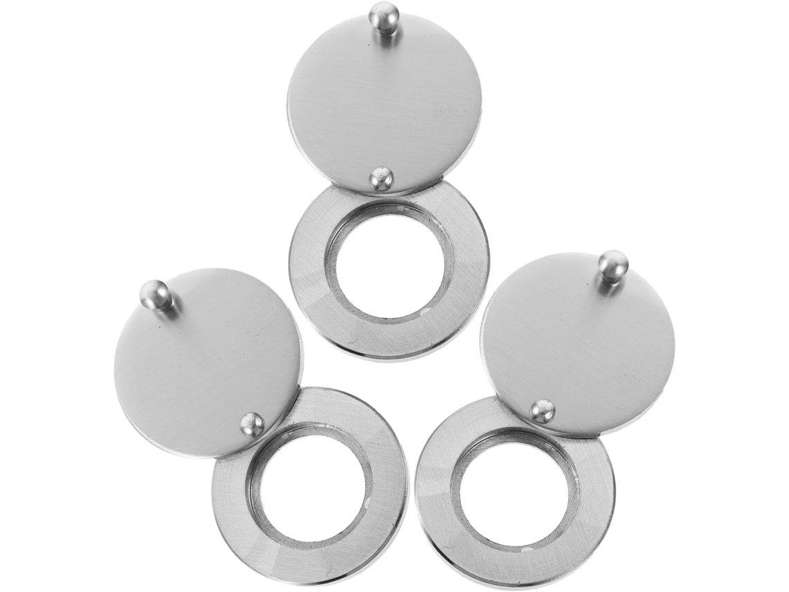 Conjunto De 3 Peças Com Tampa E Cor Para Olho Mágico Prateado, Acabame