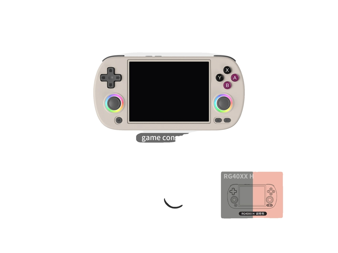 Console de jogos portátil, tela IPS de 4,0 polegadas, 5.000 jogos, OEM cinza