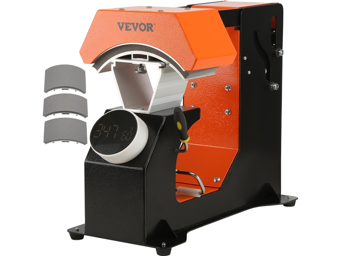 VEVOR Prensa Térmica Automática para Chapéu com 3 Almofadas de Aquecimento