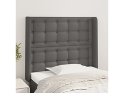 Cabecero con Alas de Polipiel 93x16x118/128 Cm Gris