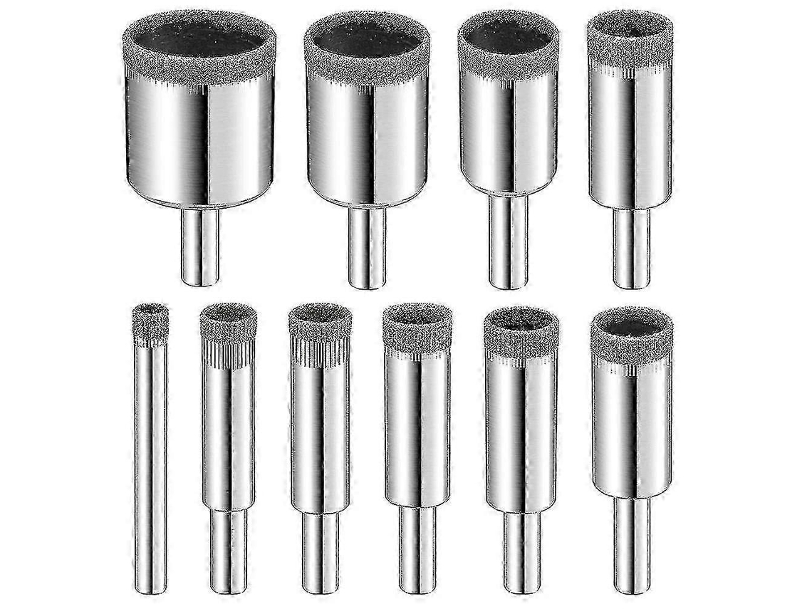 Conjunto De Brocas De Diamante 10 Peças Para Cerâmica Azulejo Mármore Granito