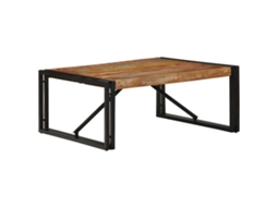 Vidaxl Mesa De Centro Multicor 80x80x35 Cm Madeira Maciça Recuperada