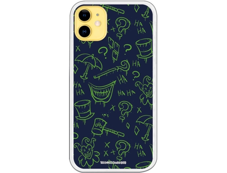 Capa iPhone 11 PERSONALAIZER Batman Patt Villain Azul