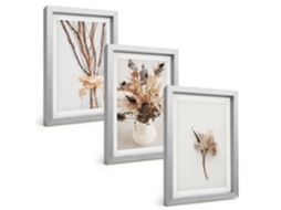Composição De Quadros Flores, Galhos, Minimalista Espelharte (3 Peças 20x30 Cm)